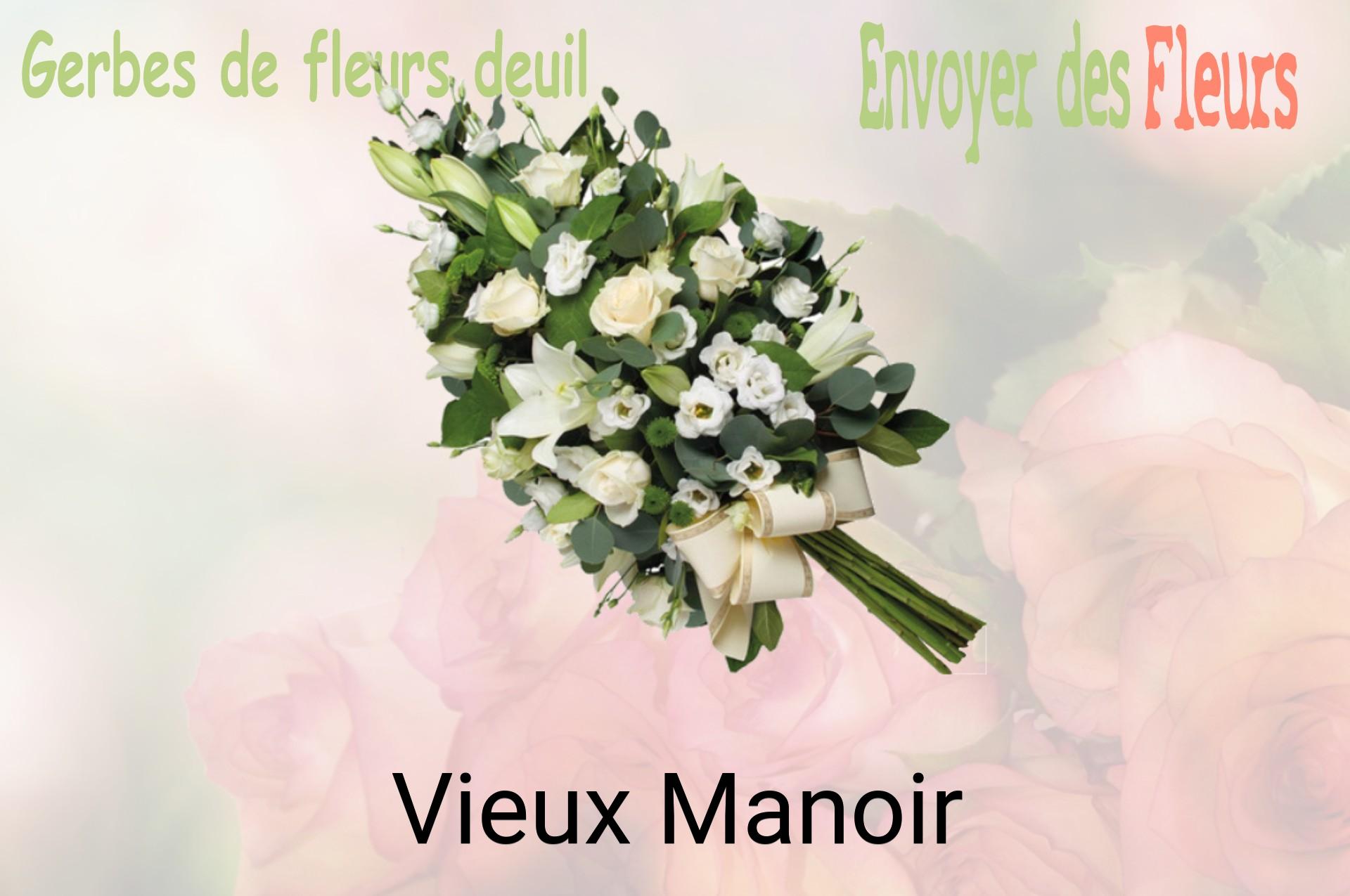 Gerbe de fleurs de deuil livrée à Vieux-Manoir